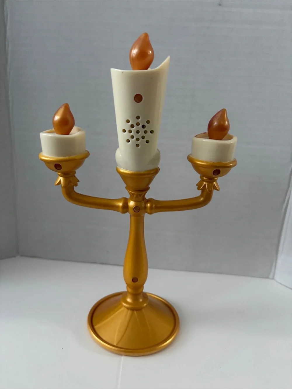Beauty and the beast Gold Animated Candelabra  - Lumière works